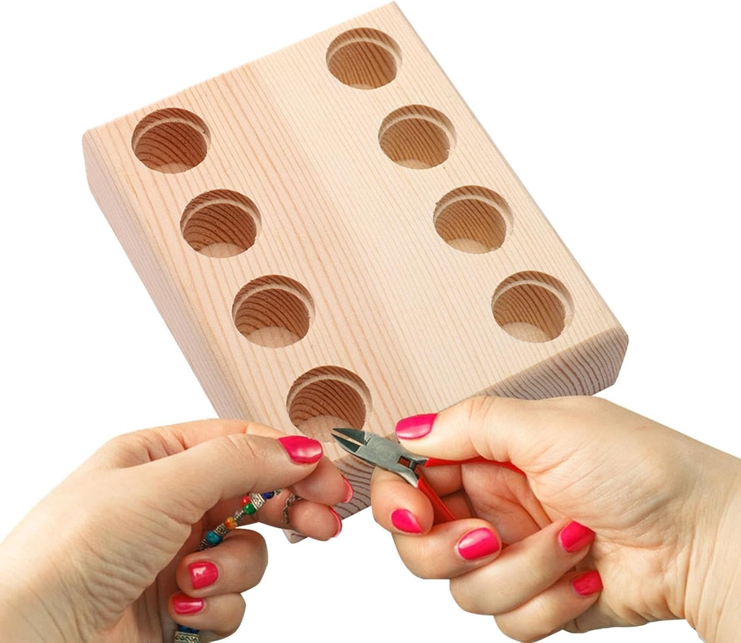  Range-Pinces,Plateau De Rangement En Bois Avec Fentes Multiples Pour Pinces | Organiseur Pour Outils De Perlage - Pour Garage, Établi, Armoire, Service Mécanicien, Travaux Construction