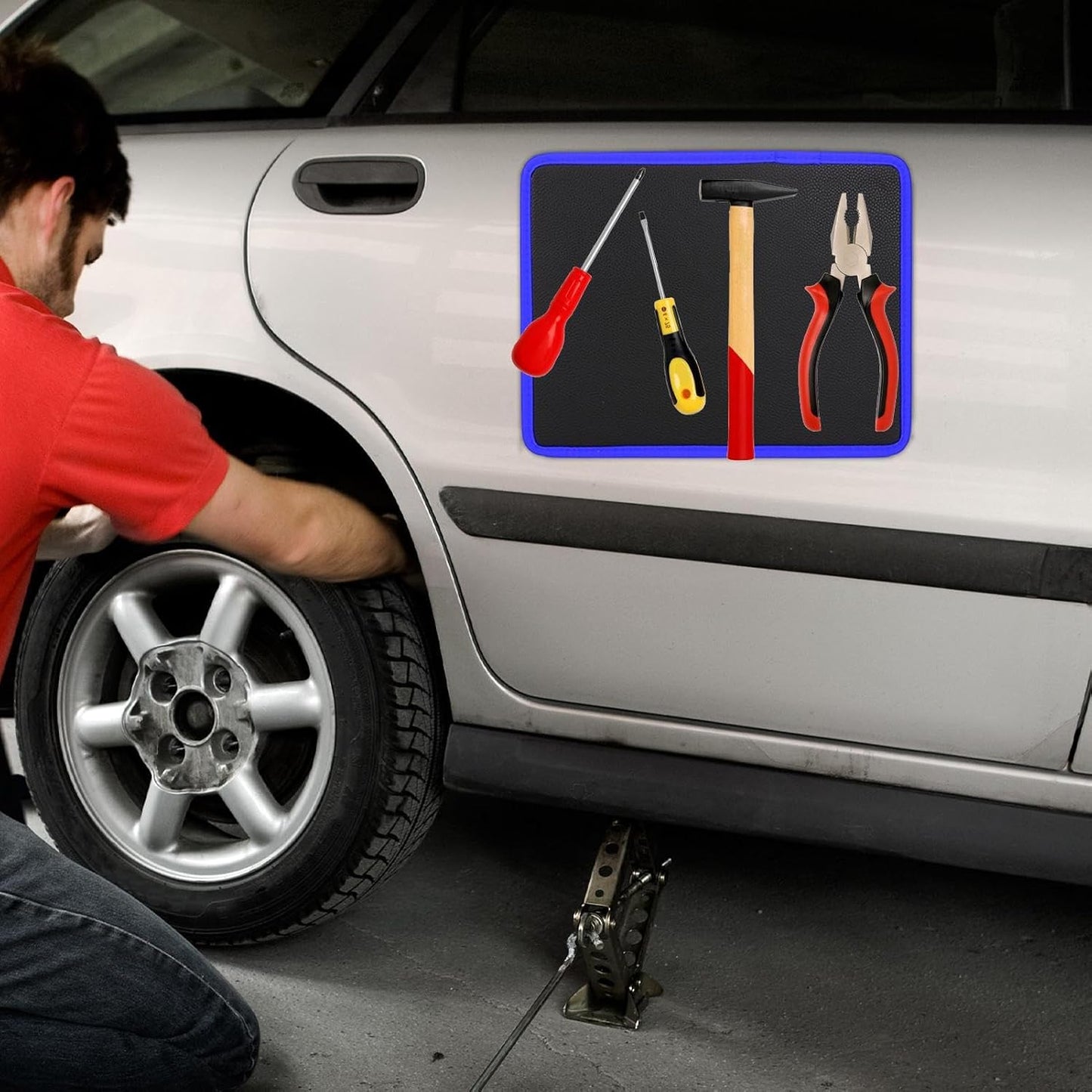  Tapis Porte-outils Magnétique-paquet De 3 Organisateurs Avec Protection En PVC, Plateau De Pièces Pour Vis, Boulons, Outils, Stockage D'atelier De Garage à Domicile, Projets De Réparation