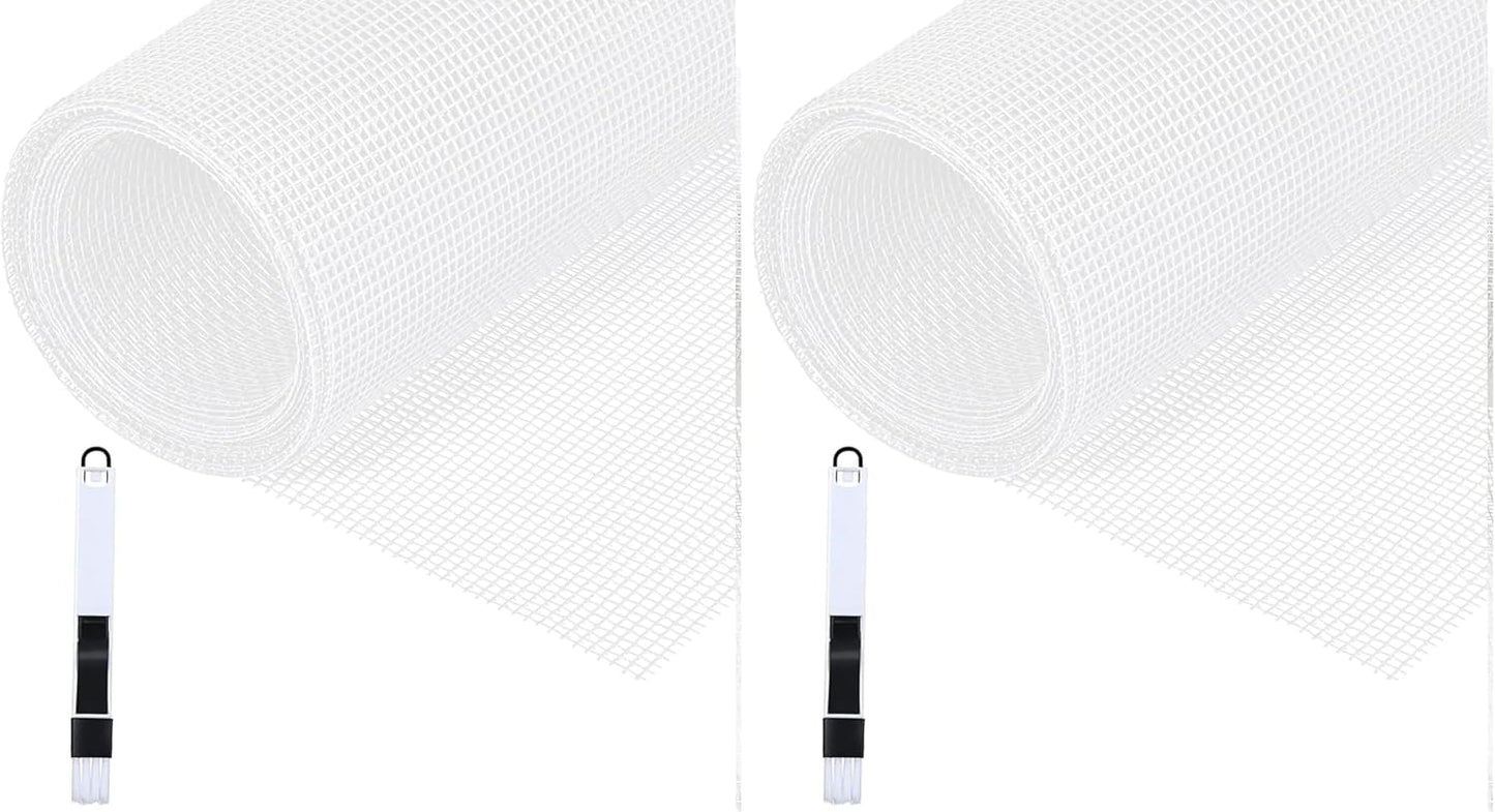 Fillis Window Fly Screen 150 X 300 Cm Fibreglass Insect Screen By The Metre DIY With Cleaning Brush, Mosquito Net For Windows, Balcony Door And Living Room, Grey