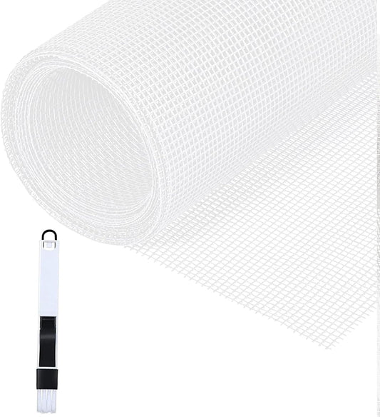  Fillis Window Insect Screen, 150 X 500 Cm, Fibreglass Insect Screen By The Metre DIY With Cleaning Brush, Mosquito Net For Windows, Balcony Door And Living Room, Grey (Pack Of 2)