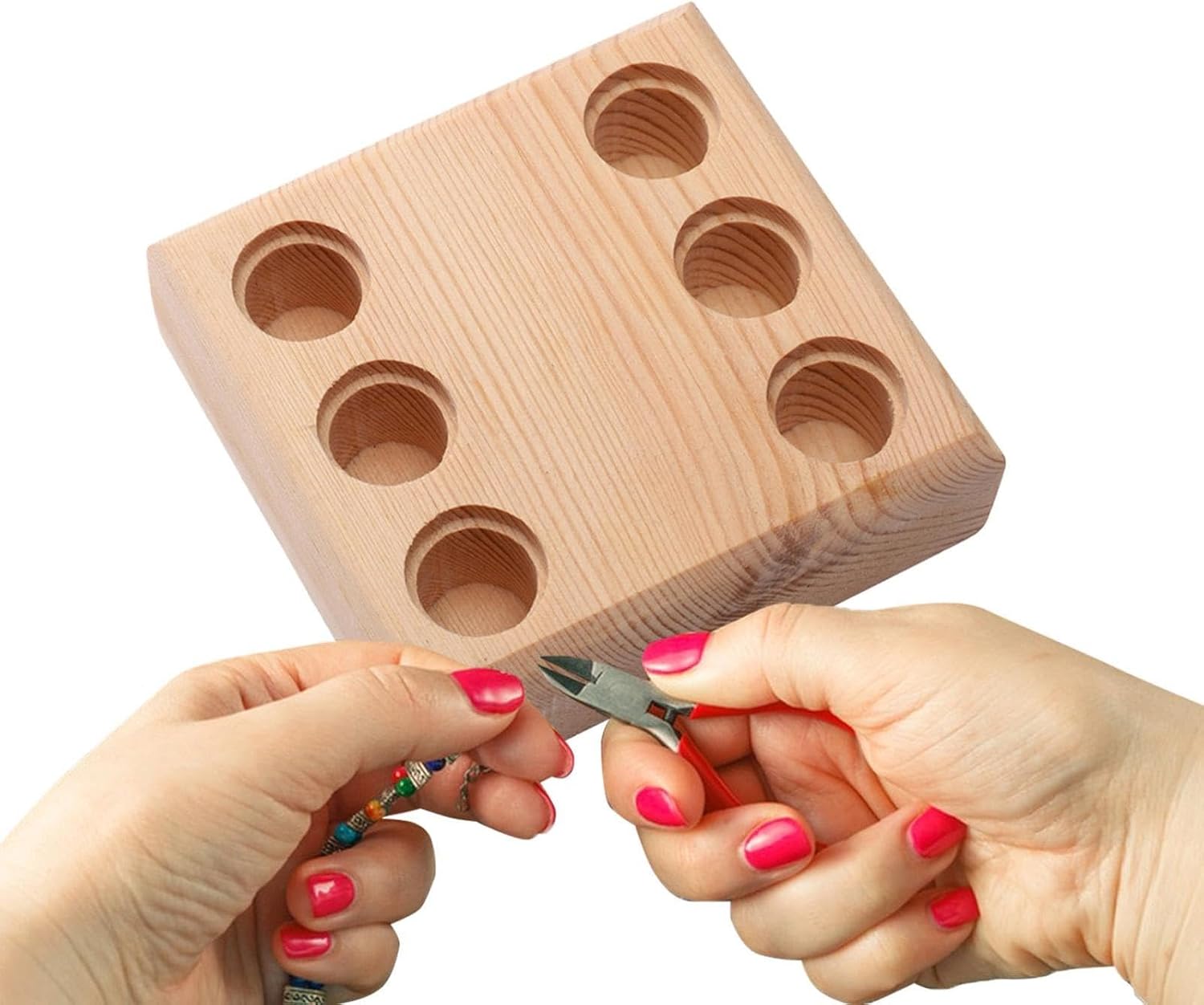  Range-Pinces,Plateau De Rangement En Bois Avec Fentes Multiples Pour Pinces | Organiseur Pour Outils De Perlage - Pour Garage, Établi, Armoire, Service Mécanicien, Travaux Construction