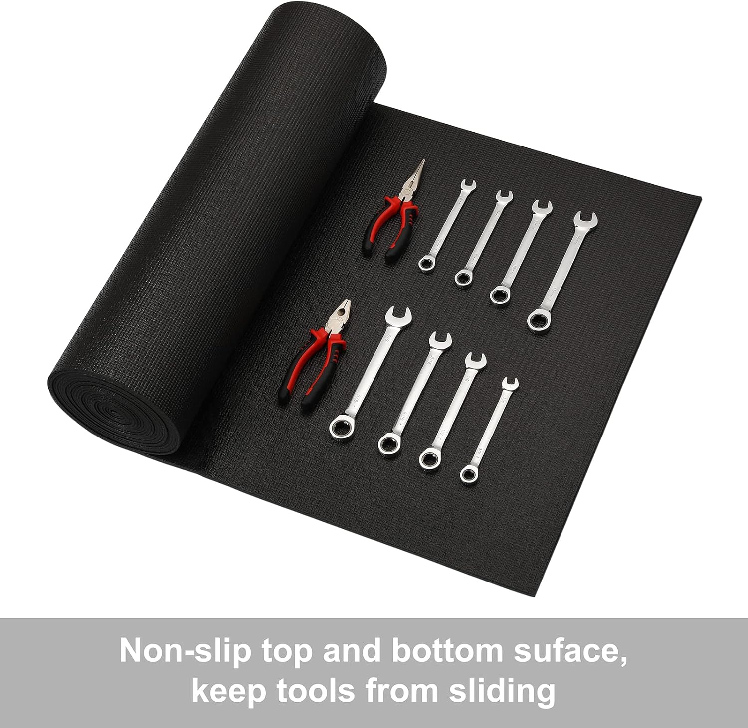 CASOMAN Revêtement De Boîte à Outils Professionnel Et Revêtement De Tiroir 61 Cm X 7,3 M, Facile à Couper En Caoutchouc Mousse Antidérapant, Tapis De Tiroir – Revêtement épais Réglable Pour Armoire