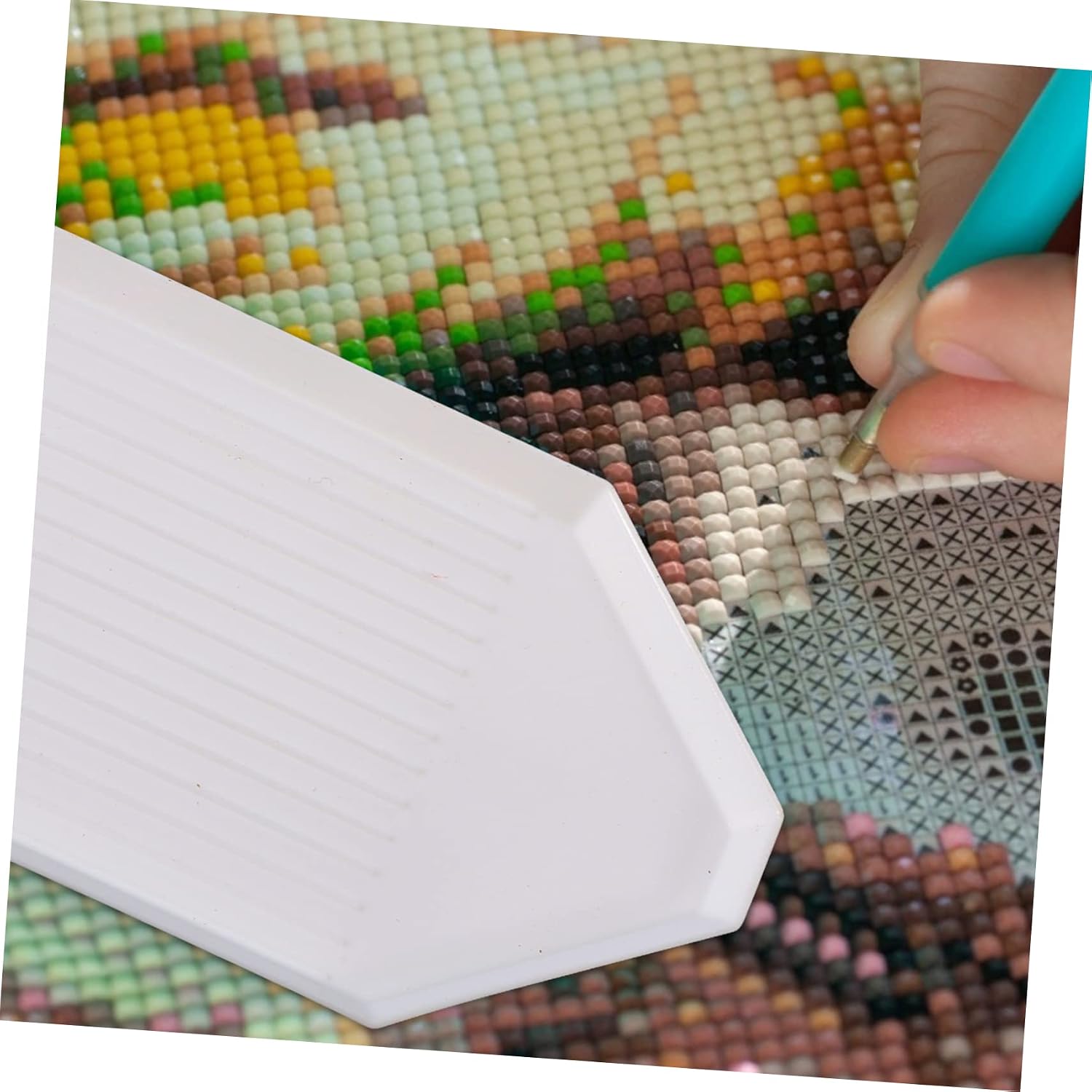  Angoily Organisateur D'accessoires Multi-niveaux 7 Pièces Plastique Transparent Pour Loisirs Créatifs, Rangement Compact Et Léger, Outil Pour Peinture Diamants, Débutants
