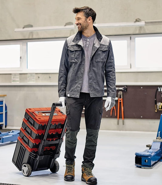  Original Einhell Mallette E-Case L (120 Kg Max, Rangement Et Transport Universels D’outils Et Accessoires, à Empiler Et Associer)
