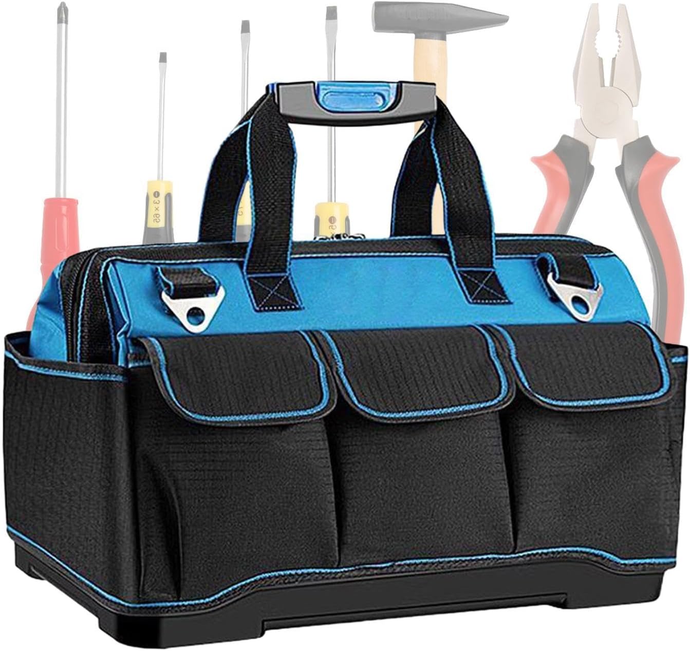 GENERIC Sac À Outils Pour Hommes, Poignée Ergonomique Imperméable Renforcée, Grand Sac À Outils De Travail, Pour Voyage En Plein Air Construction Réparation Auto Maison Garage Papa Père Électricien