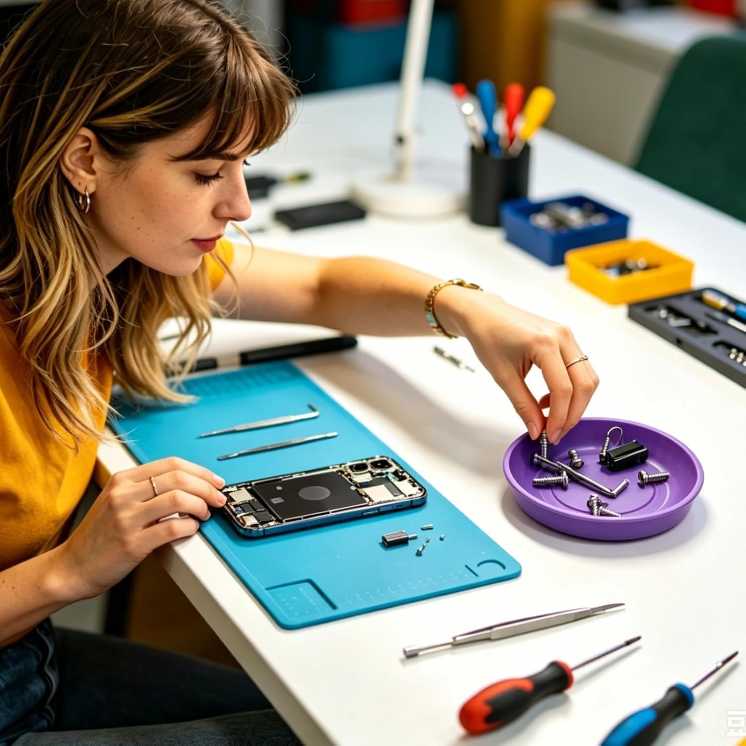  Plateau Magnétique à Vis – Support De Rangement En Acier Inoxydable – Plateau Organisateur D'outils Pour Atelier, Garage, Réparation De Voiture