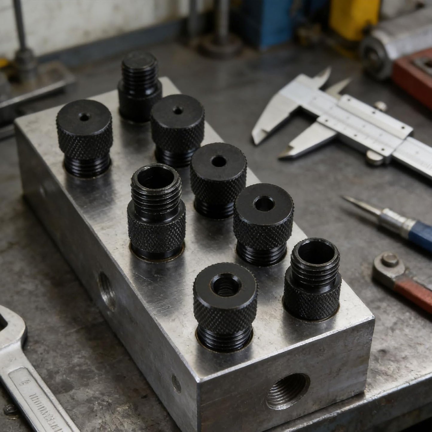  Lot De 6 Bagues De Guidage En Acier Au Carbone De Qualité Supérieure Pour Perçage De Trous De 2 à 10 Mm Dans Les Projets En Bois, Métal, Outils De Travail Des Métaux