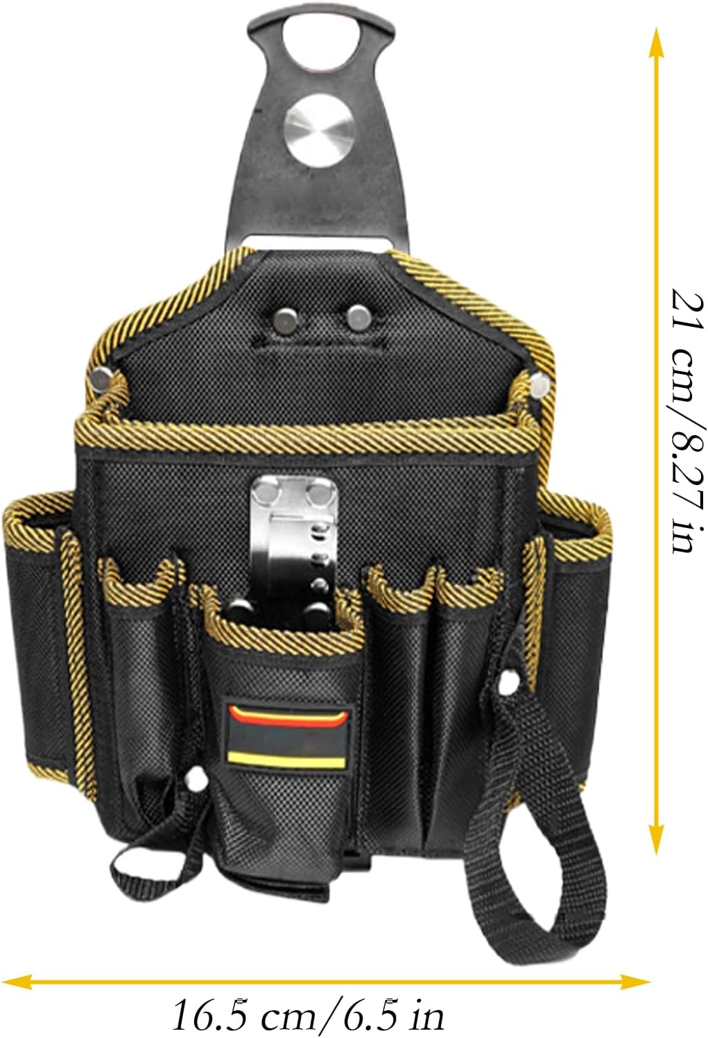  Sac à Outils Pour électricien, Pochette De Rangement Multi-poches Avec Passant De Ceinture, 16,5 X 7 X 21 Cm, étui Léger Pour Charpentiers, Couvreurs Et Coiffeurs