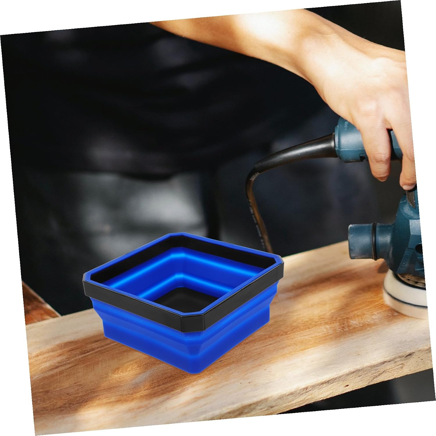  STOBAZA Plateau Magnétique Pliable En Silicone Multifonction Pour Petites Pièces, Caoutchouc Antidérapant, Bleu, Rangement Outils Et Quincaillerie Portable, Usage Quotidien