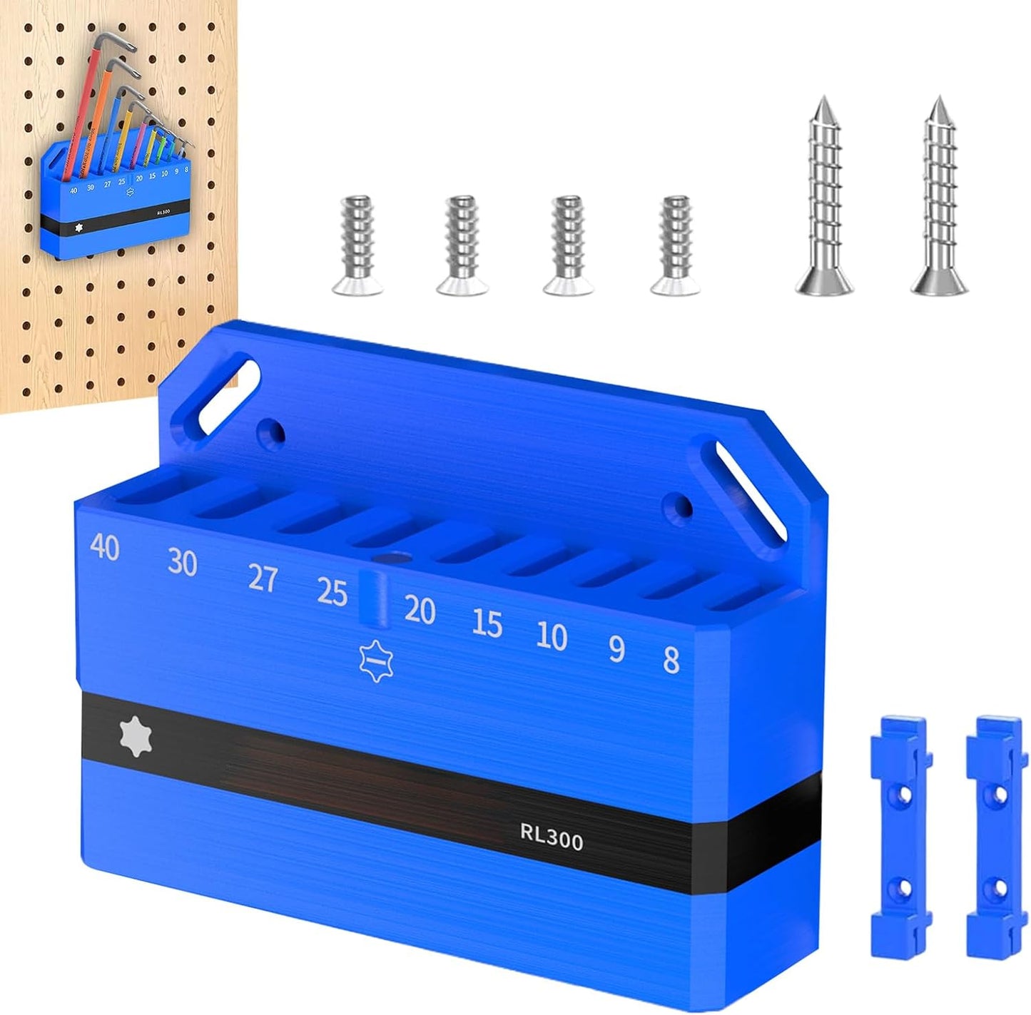  L'Organisateur De Clés Magnétique - Porte-Outil Magnétique - Organisateur De Rangement Pour Outils - Idéal Pour La Réparation De Vélo Avec Outil Hexagonal Dans Le Garage Ou Atelier Pour Organisation