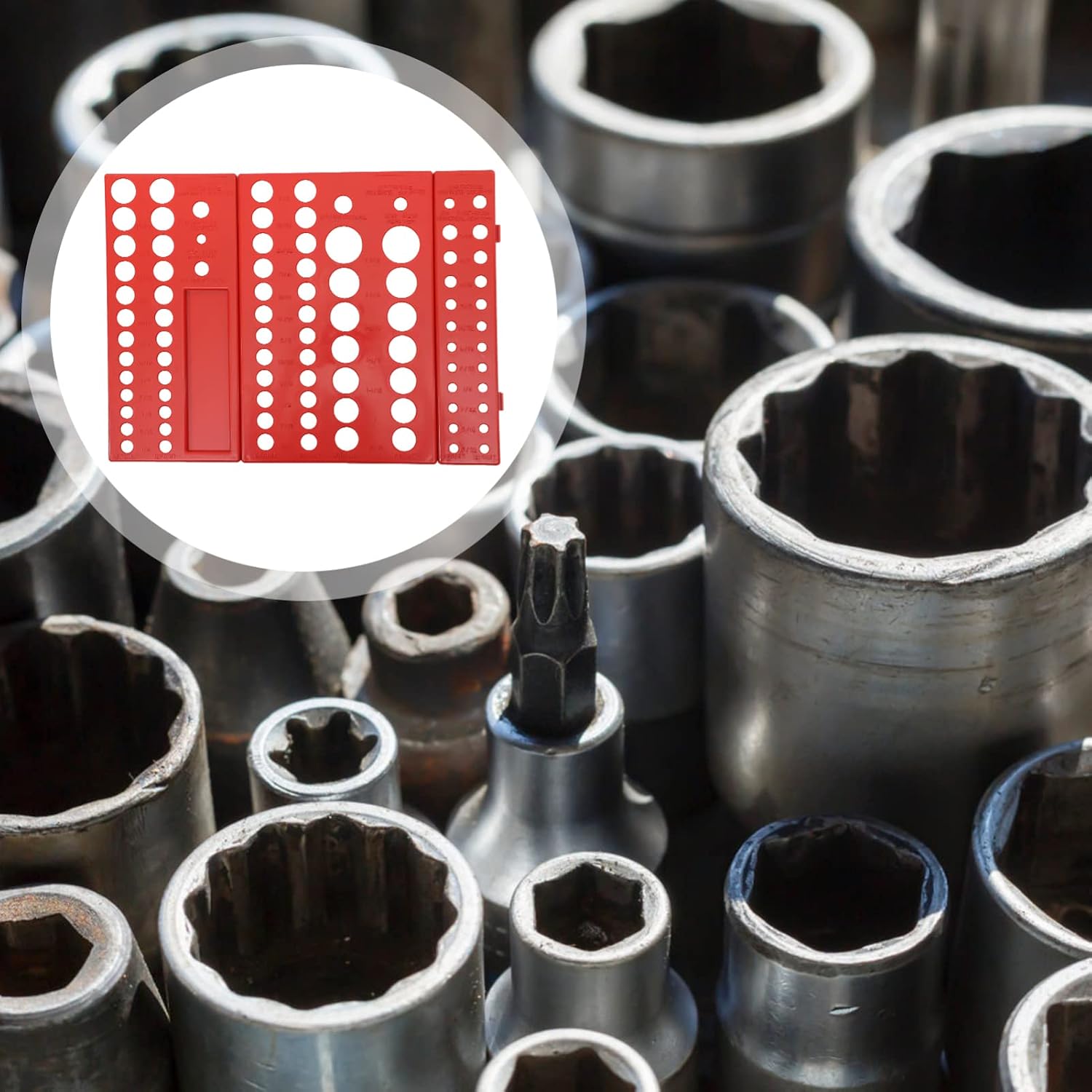  Angoily Lot De 3 Supports De Douilles Murales Rouges En Abs, Organisateurs De Prises Résistants La Corrosion Pour Rangement Facile Des Outils 1/4, 3/8 Et 1/2 Pouces