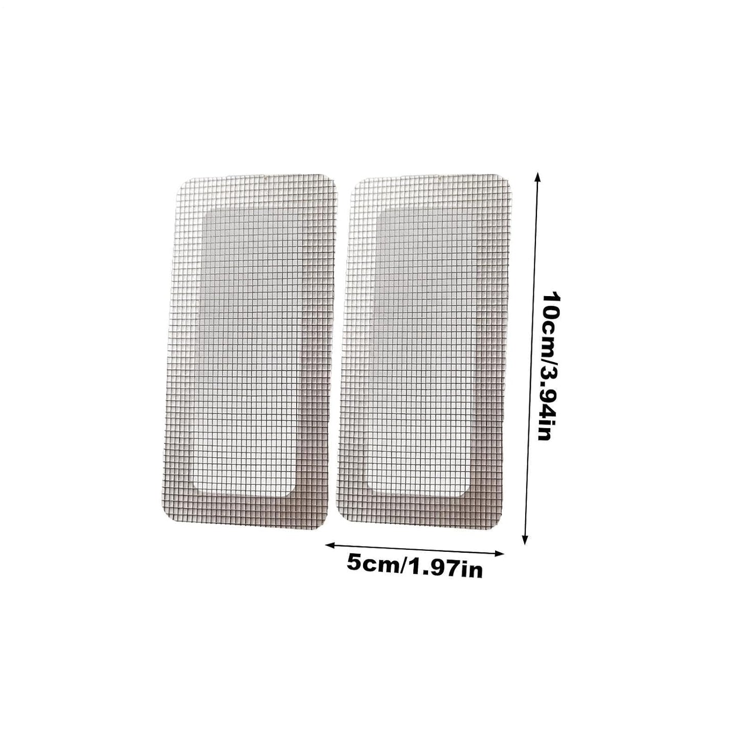  Ruban Adhésif Pour écran - Lot De 10 5 X 10 X 0,1 Cm 50 G Matériau Métallique | Patch Autocollant Imperméable, Fixation De Trous De Porte De Fenêtre, Film De Protection De Terrasse Intérieur Pour