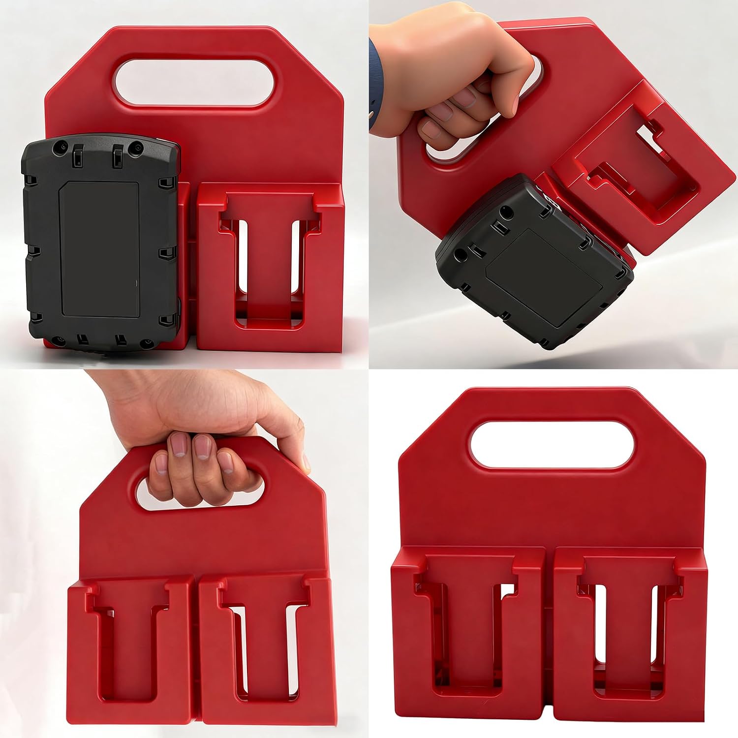  Support De Rangement De Batterie Avec Mécanisme De Verrouillage Pour Un Maintien Organisé Et Sécurisé Des Batteries D'outils 18 V