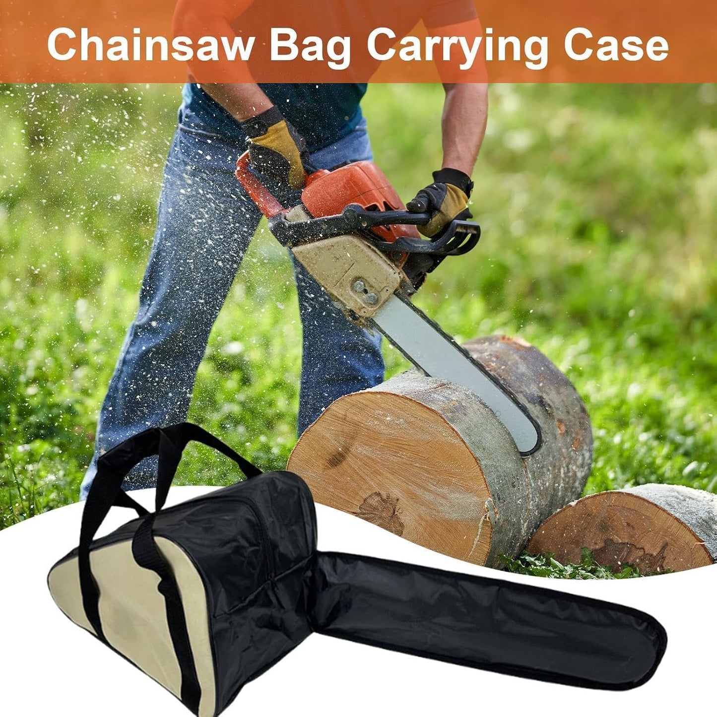  Sac De Transport Portable Pour Scie à Chaîne, Porte-outils électrique Multifonctionnel, Pour Le Jardinage, L'essai, Les Réparations Et L'utilisation à Domicile, 68 X 20 X 36 X 35 Cm