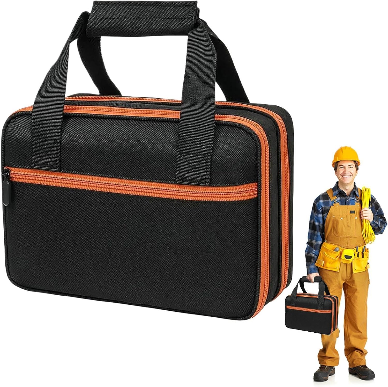 Genérico Sac à Outils étanche Pour électricien, Organisateur Multifonctionnel Pour Outils Mécaniques, Sac D'outils Pour Testeur De Prises, Boîte à Outils Avec Compartiments Pour Multimètre, Testeur Pour