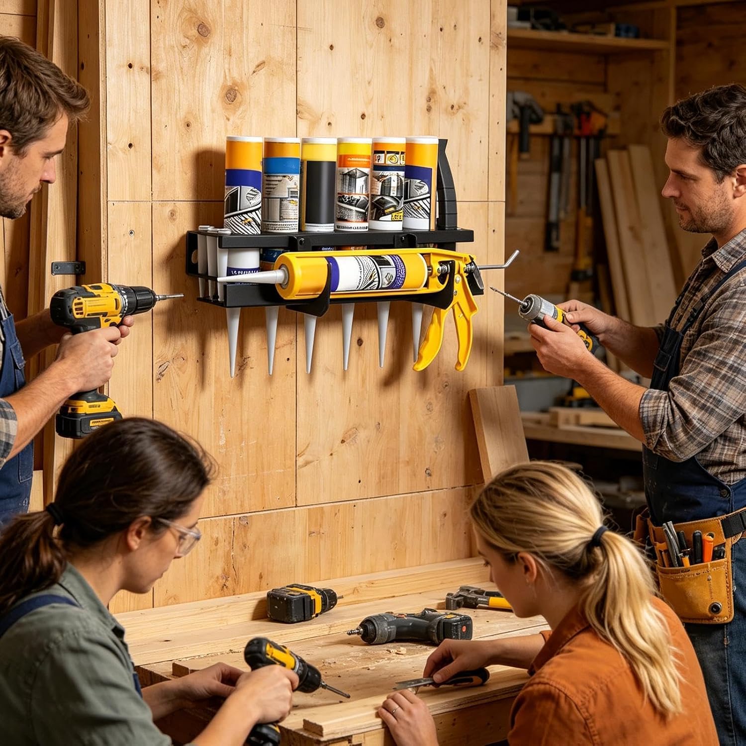 Organisateur De Bombes Aérosols - Rack À Cartouches D'Étanchéité - Support Mural De Rangement Pour Mastic Atelier - Pour Industrie, Maison, Garage, Atelier, Cabanon, Abri De Jardin, Entrepôt, Dépôt Et