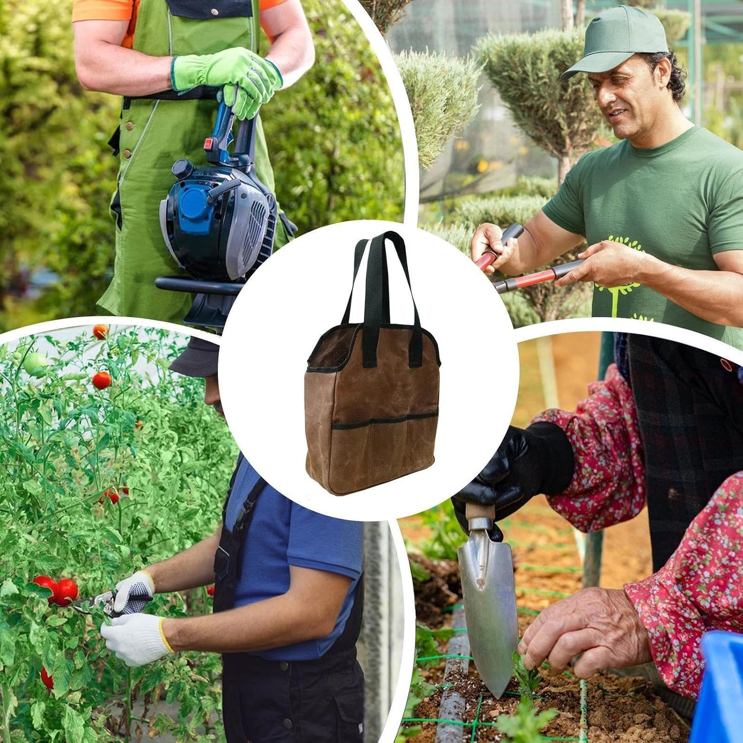 GENERIC Sac à Outils | 473,6 G En Toile Cirée Portable – Pochette à Outils, Pour Papa, Homme, Fleuriste, Atelier, Camion, Voiture, Moto, Clé à Projet, Menuiserie