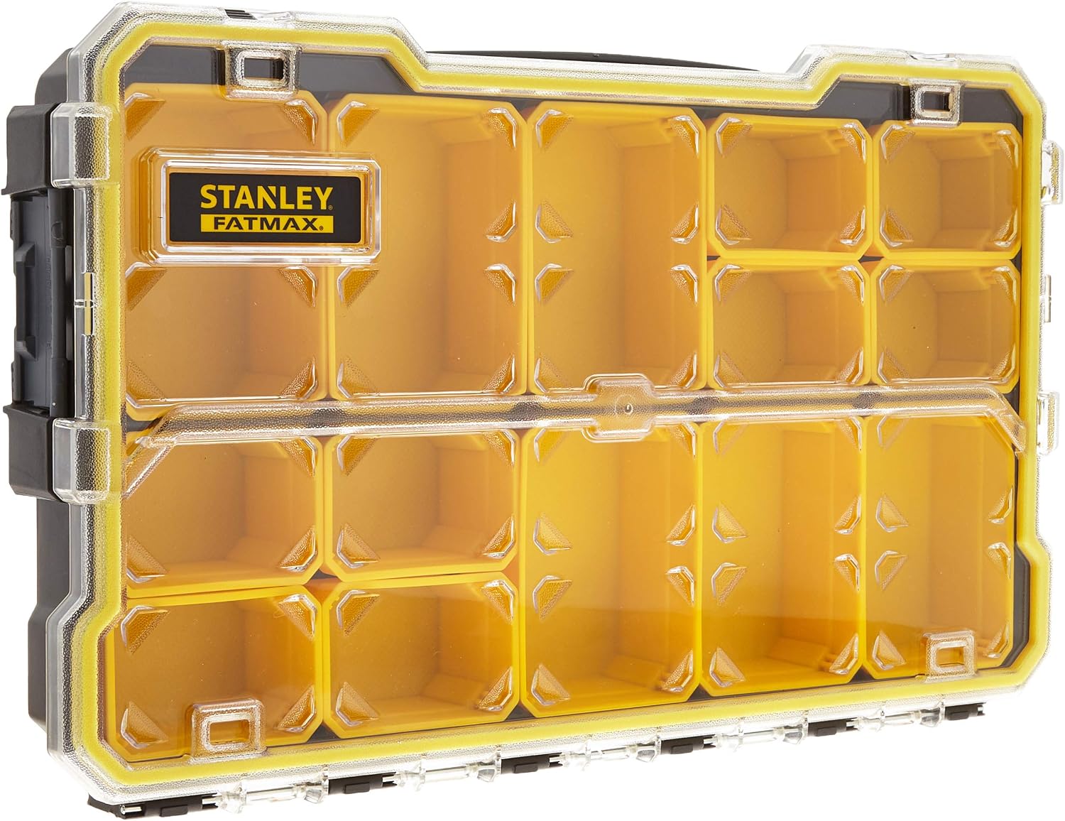  Stanley 1-97-519 Organisateur De Rangement Gamme FatMax - Etanche - Polycarbonate Incassable & Stanley Fmst1-75779 Boîte À Outils Étanche Profi 2/3 Gamme FatMax - Couvercle Transparent