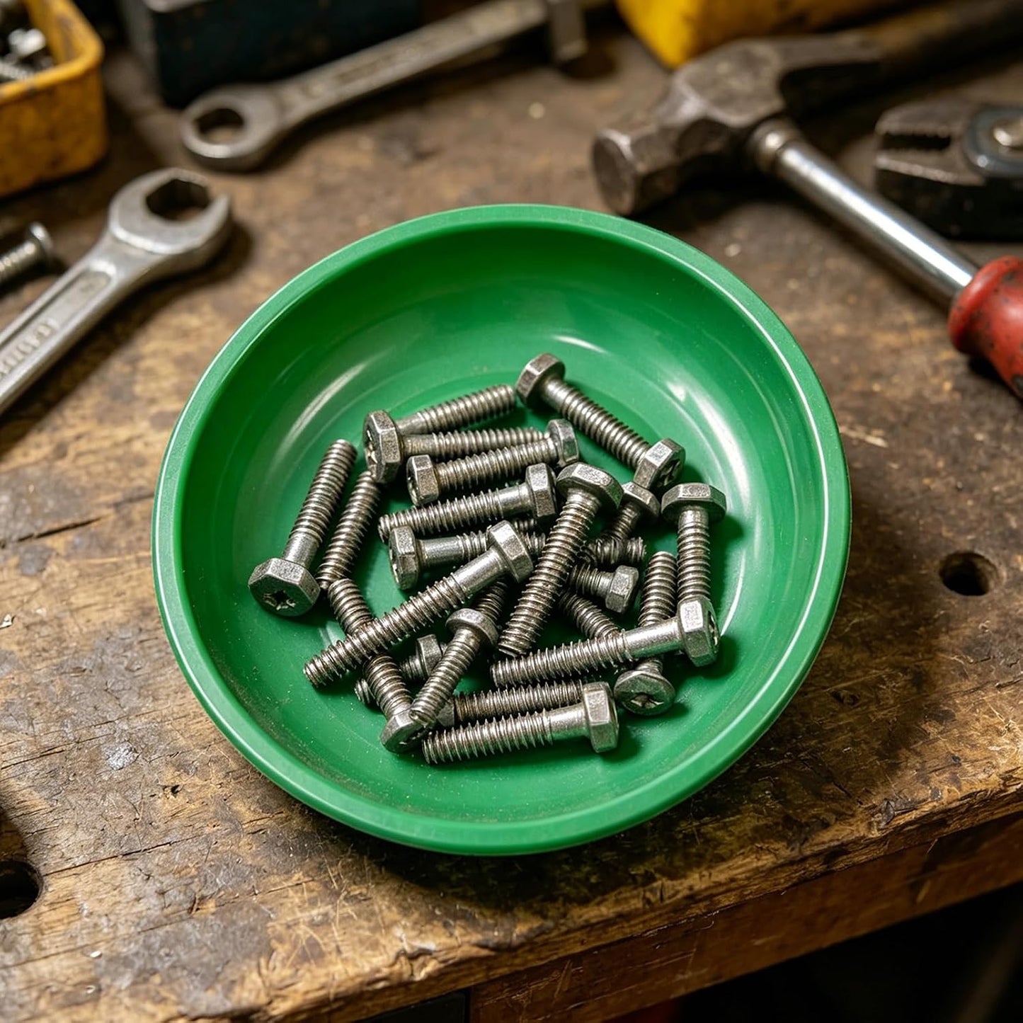  Plateau De Rangement De Pièces En Plastique Empilable Avec Magnétique Puissant Pour Une Organisation Efficace Des Outils De Garage D ' Atelier, Propriétaire De Pièces Magnétiques