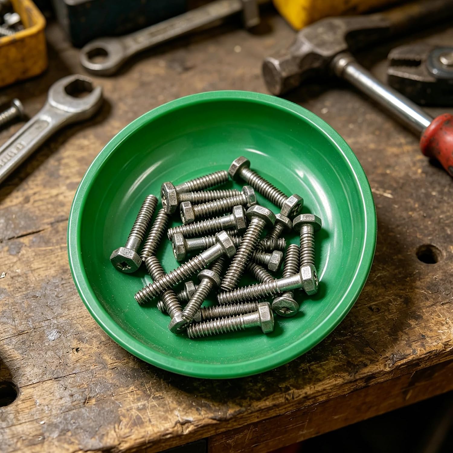  Plateau De Rangement De Pièces En Plastique Empilable Avec Magnétique Puissant Pour Une Organisation Efficace Des Outils De Garage D ' Atelier, Propriétaire De Pièces Magnétiques