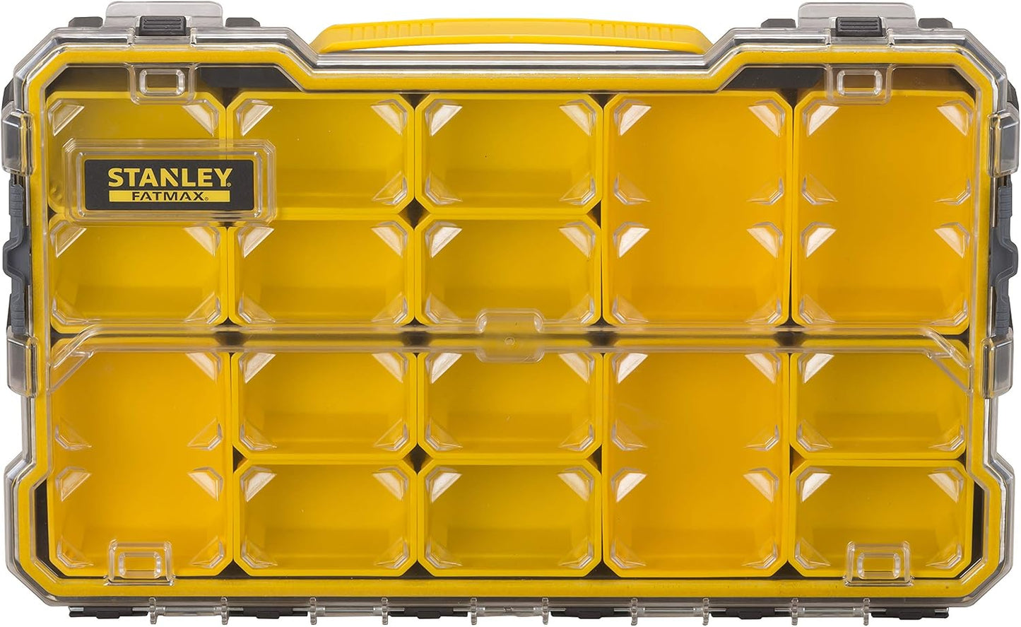 Stanley 1-97-519 Organisateur De Rangement Gamme FatMax - Etanche - Polycarbonate Incassable & Stanley Fmst1-75779 Boîte À Outils Étanche Profi 2/3 Gamme FatMax - Couvercle Transparent
