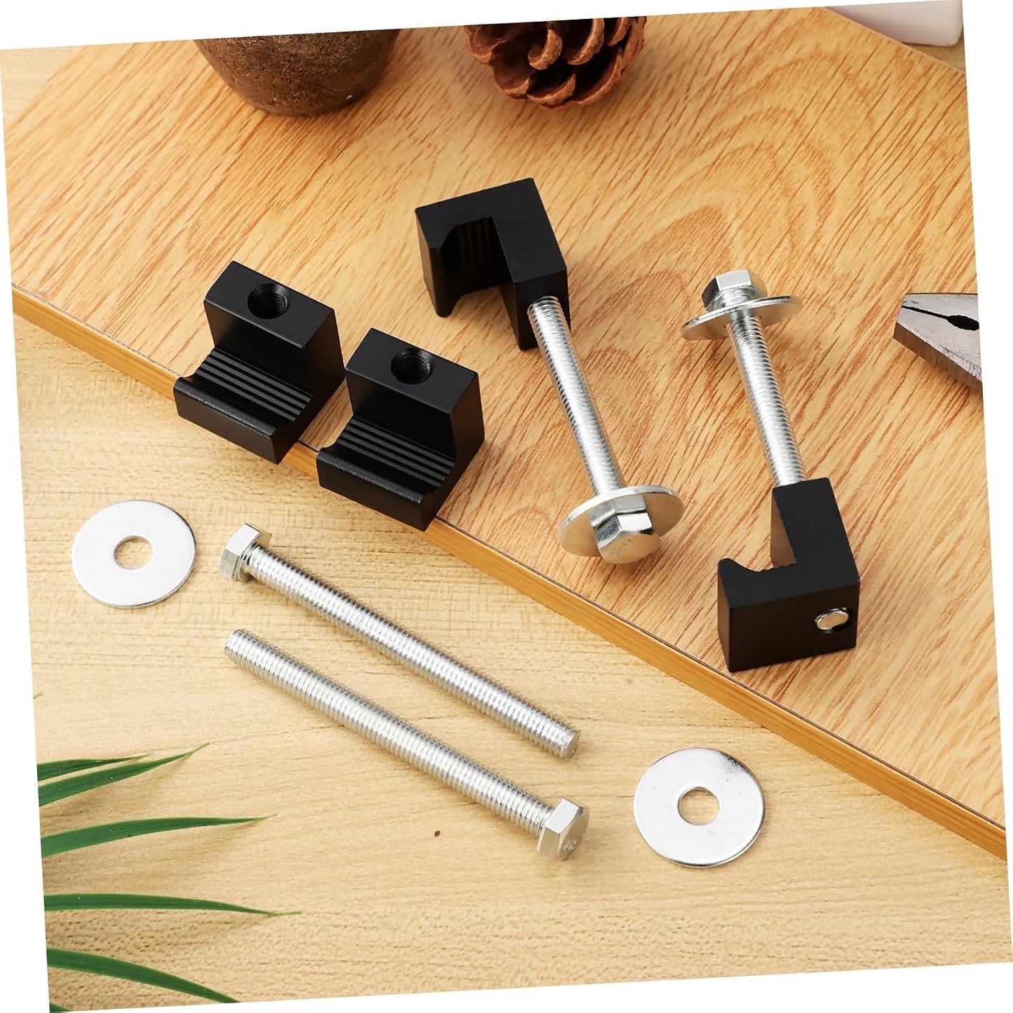  Ciieeo 4pièces Kit De Montage Pour Boîte à Outils De Camion Pinces De Fixation Alliage Aluminium Crochets J Pour Boîte à Outils Accessoires Pour Pick-up