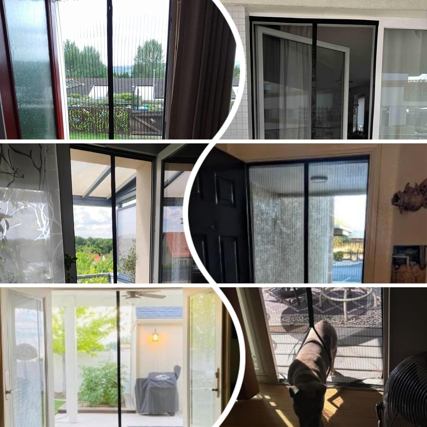  Magnetic Mosquito Net Window 230 X 295 Cm Translucent Light Various Sizes Fly Curtains For Doors, No Drilling, Anti-Mosquitoes & Insects, Black