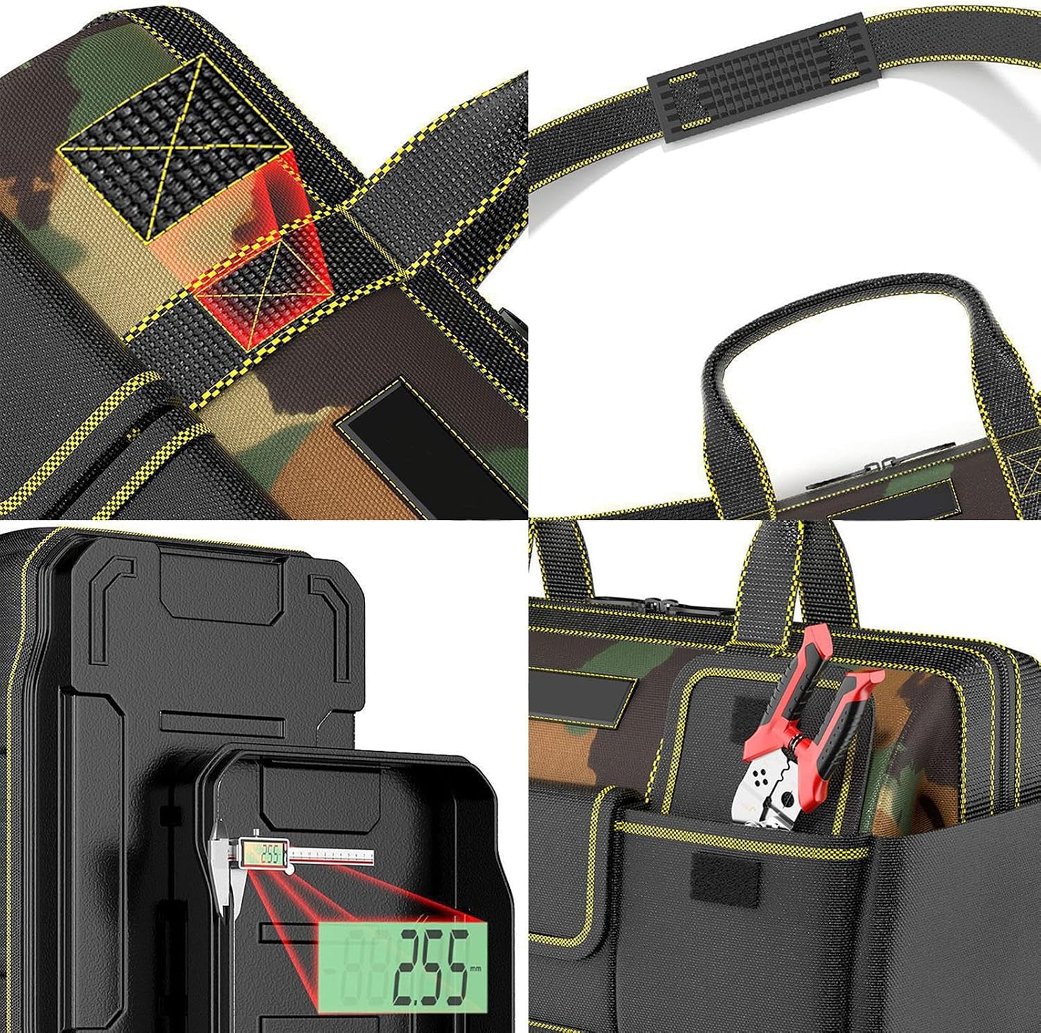  Sac à Outils Robuste, Organiseur Portable Extensible Avec Rangement à Ceinture, Porte-outils Pour électriciens, Mécaniques, Jardiniers, Constructeurs Et Professionnels De Voyage