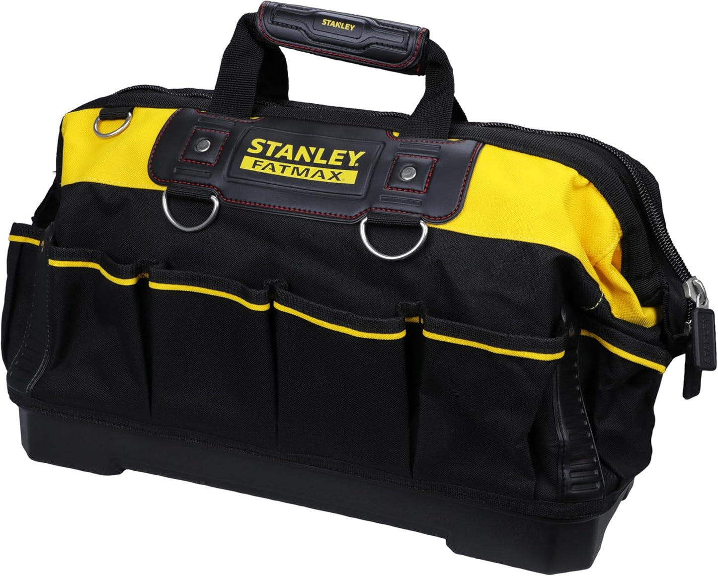  STANLEY FATMAX Sac à Outils Gamme - Base Rigide Et Résistante à L'Eau Avec Bandoulière Solide - Poignée Caoutchouc - Élastique Pour Outils - 49 X 26 X 10 Cm - 600 X 600 Deniers 1-93-950