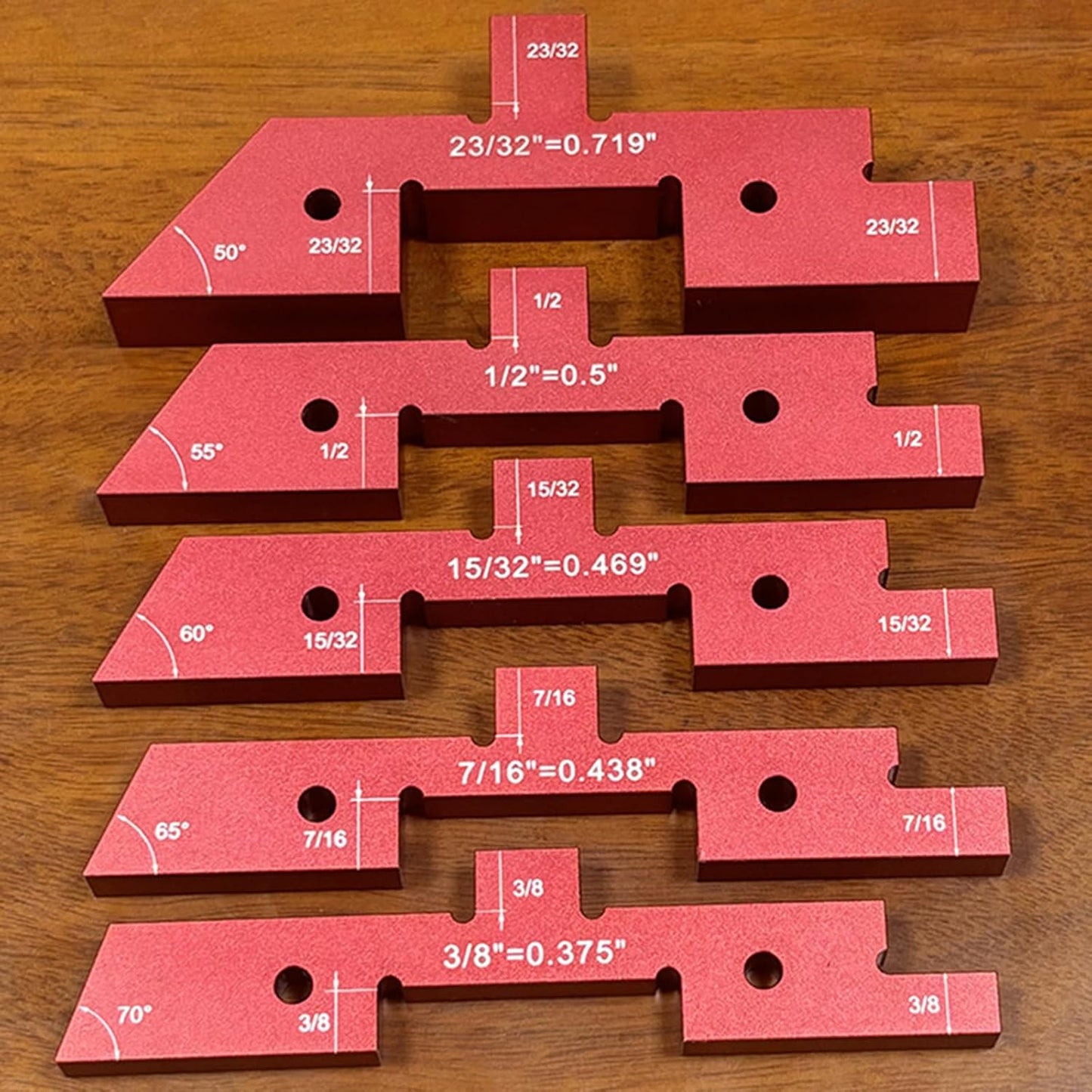 Lot De 7 Barres De Réglage De Table De Toupie En Aluminium De Précision, Jauges De Hauteur, Outils De Travail Du Bois