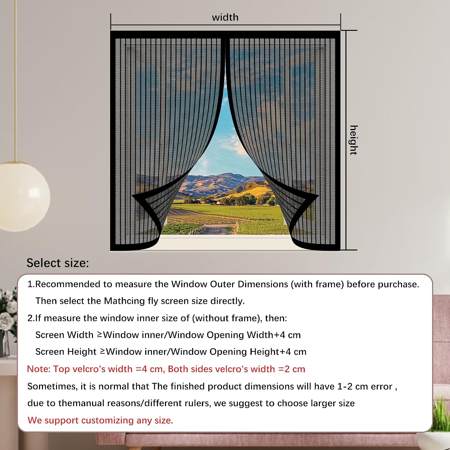 Magnetic Mosquito Net 132 X 103 Cm Automatic Roll-Up Without Drilling For All Types Of Windows, White