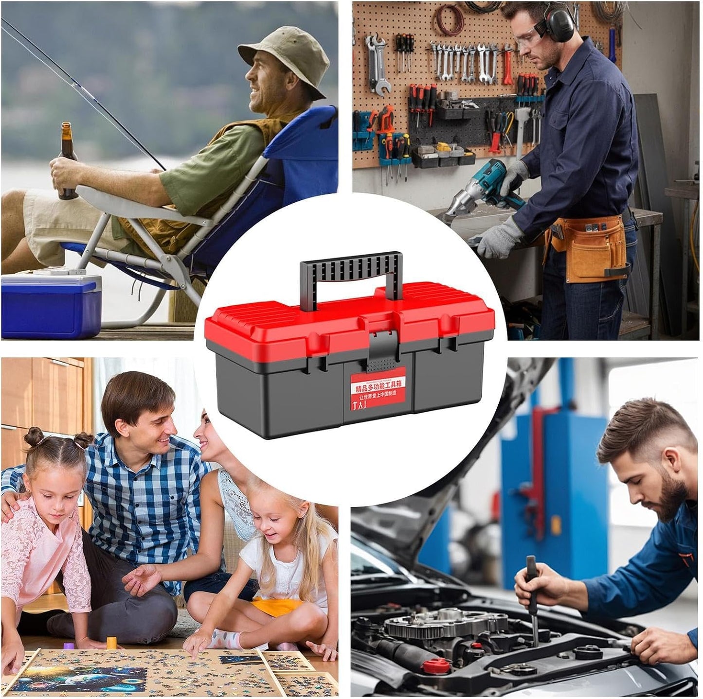 GENERIC Boîte à Outils Portable – Mini étui De Rangement, 30 X 14 X 12,5 Cm, Transport Facile D'accès Pour Véhicule, Organiseur Robuste Avec Poignée Sécurisée, Entretien De Bricolage, Coffre Utilitaire