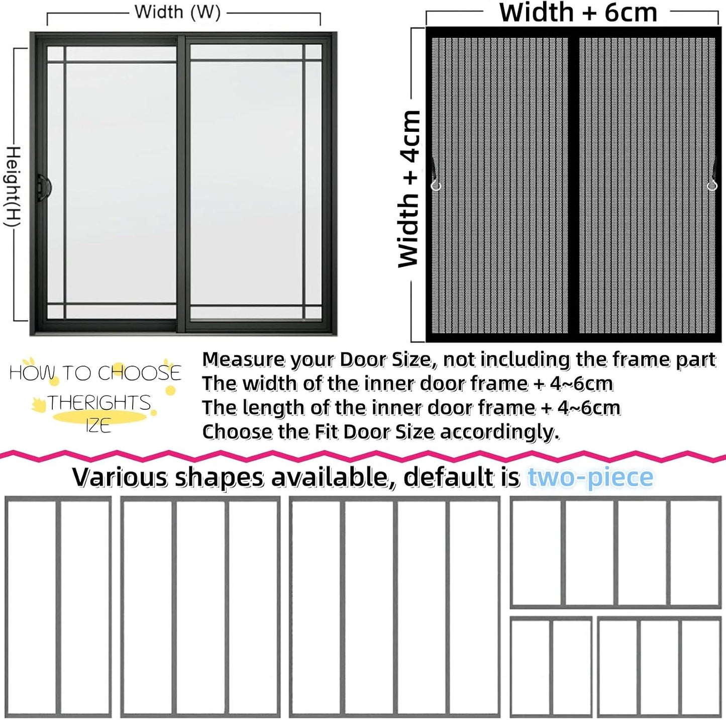  Magnetic Window Mosquito Net 57 X 110 Cm Top And Bottom With Automatic Magnetic Closure Mosquito Net For Windows Of Various Types, Black