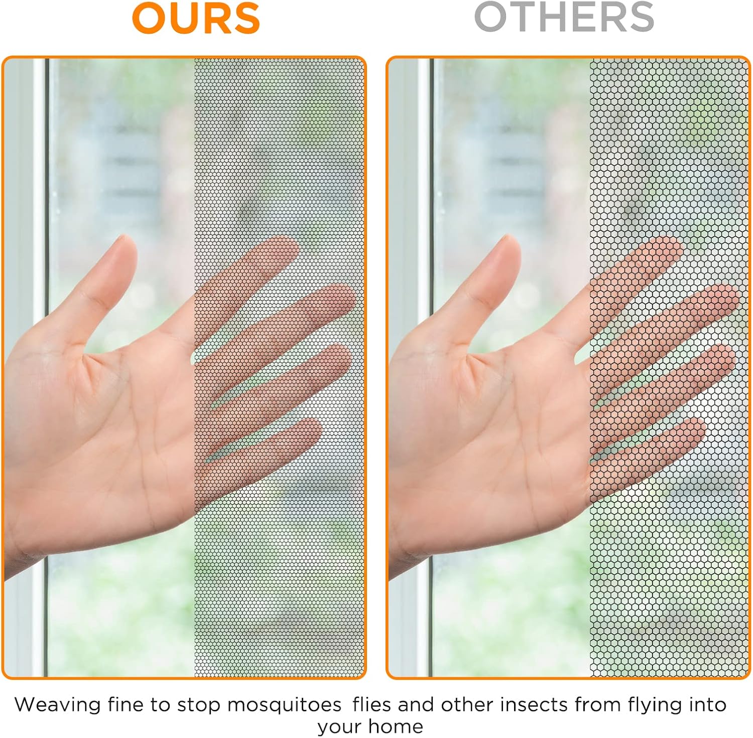  AiQInu Set Of 4 Universal Anti-Mosquito Window Insect Screen With Adhesive Tape - Fine Mesh - No Drilling Required