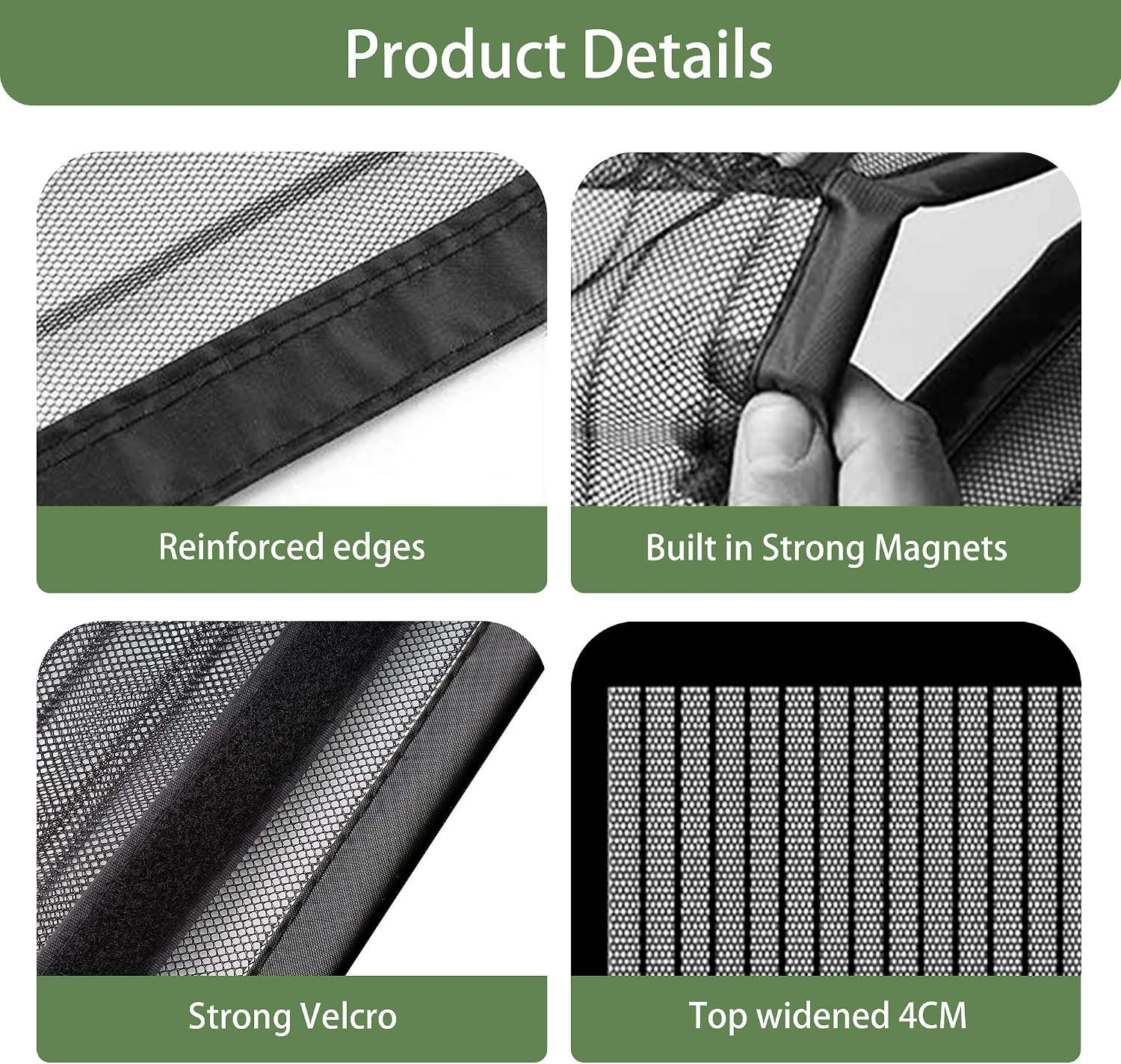  Diy Adjustable Magnetic Mosquito Net 113 X 117 Cm Insect Screen Window With Adhesive Strip Easy To Install No Drilling For Window Types, Black