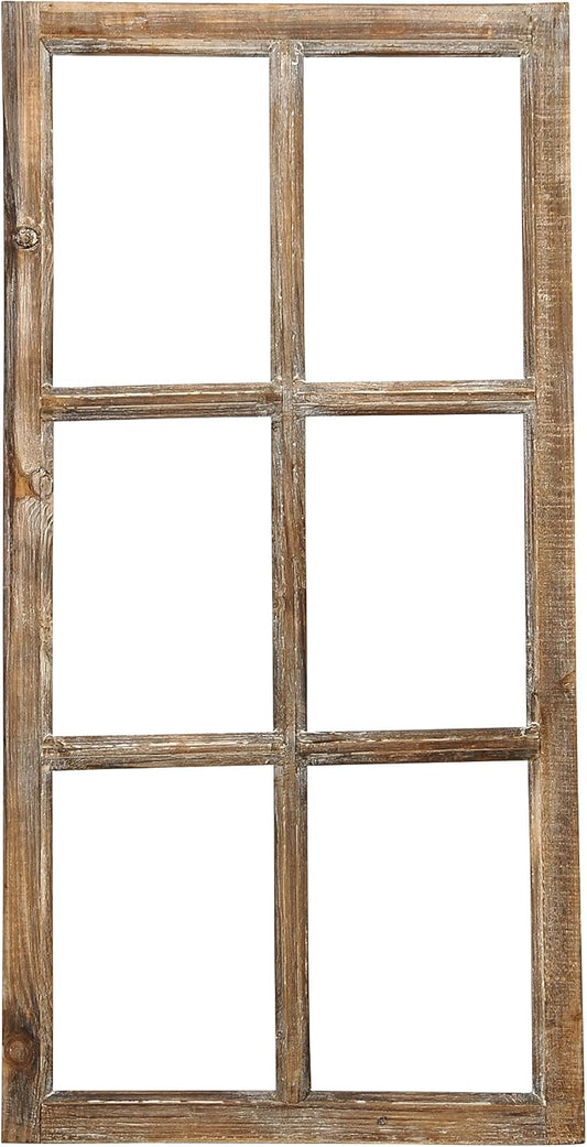  PO Wooden Window Frame 43 Cm X 85 Cm Decorative Window Frame Brown Retro Style
