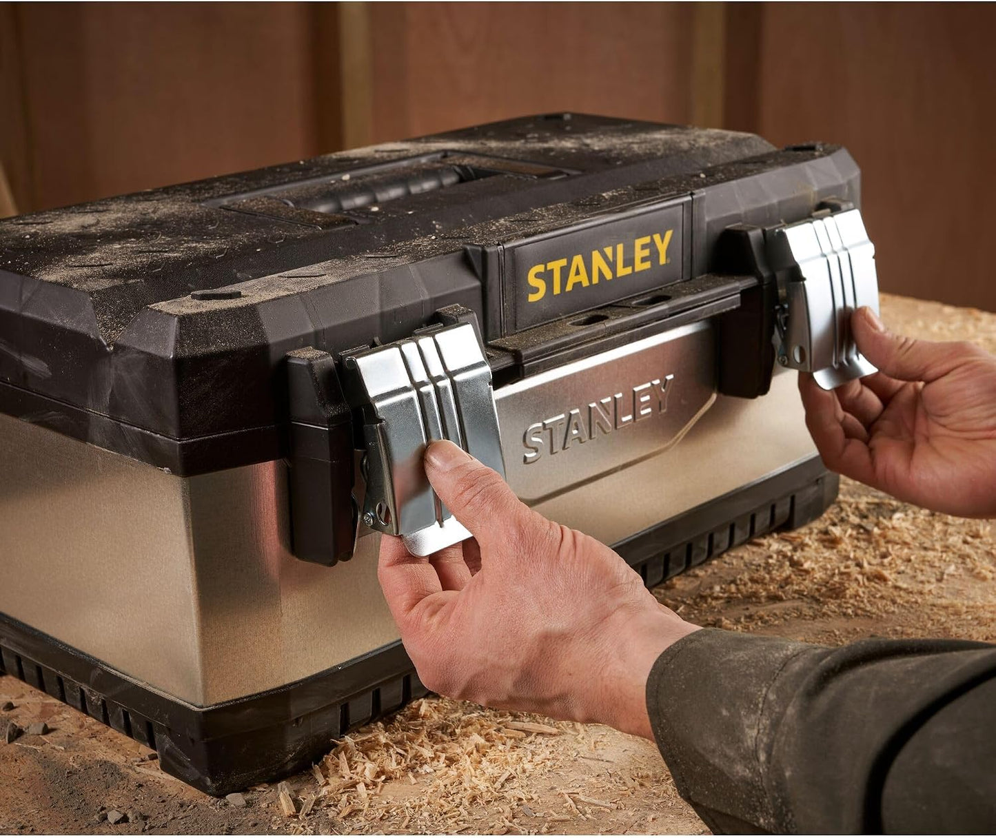  STANLEY 195618 Boîte à Outils En Métal Galvanisé 50 Cm