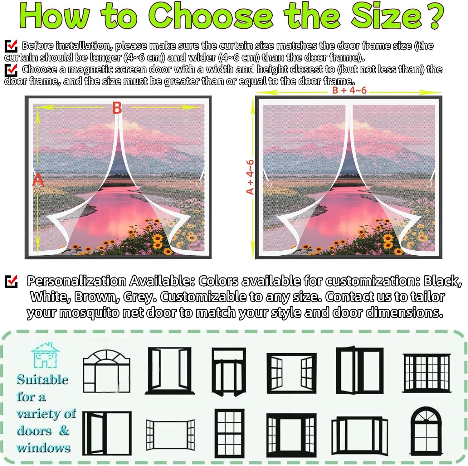  Mosquito Net Window 78 X 100 Cm Magnetic Seal Top And Bottom With Automatic Closure Magnetic Mosquito Net Curtain For Windows Of Various Types, White