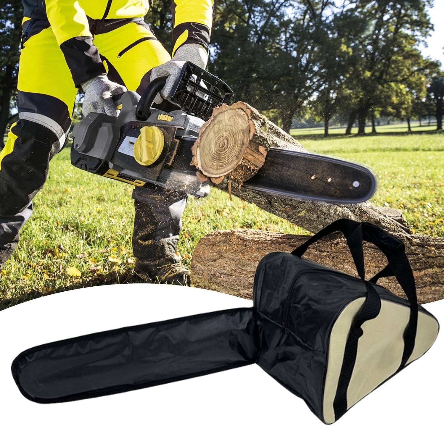  Sac De Transport Portable Pour Scie à Chaîne, Porte-outils électrique Multifonctionnel, Pour Le Jardinage, L'essai, Les Réparations Et L'utilisation à Domicile, 68 X 20 X 36 X 35 Cm