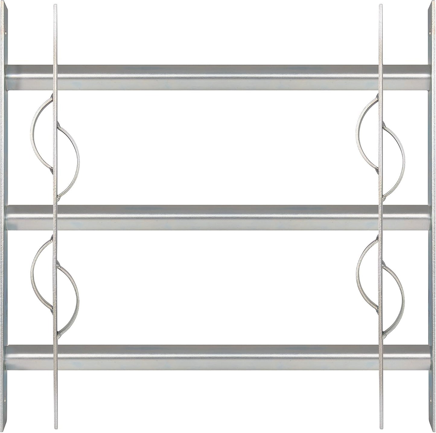  Alberts 563646 Secorino Style Window Grille | Sliding For External Windows | Burglar Protection Grille | Galvanised In Blue | 600 X 500-650 Mm