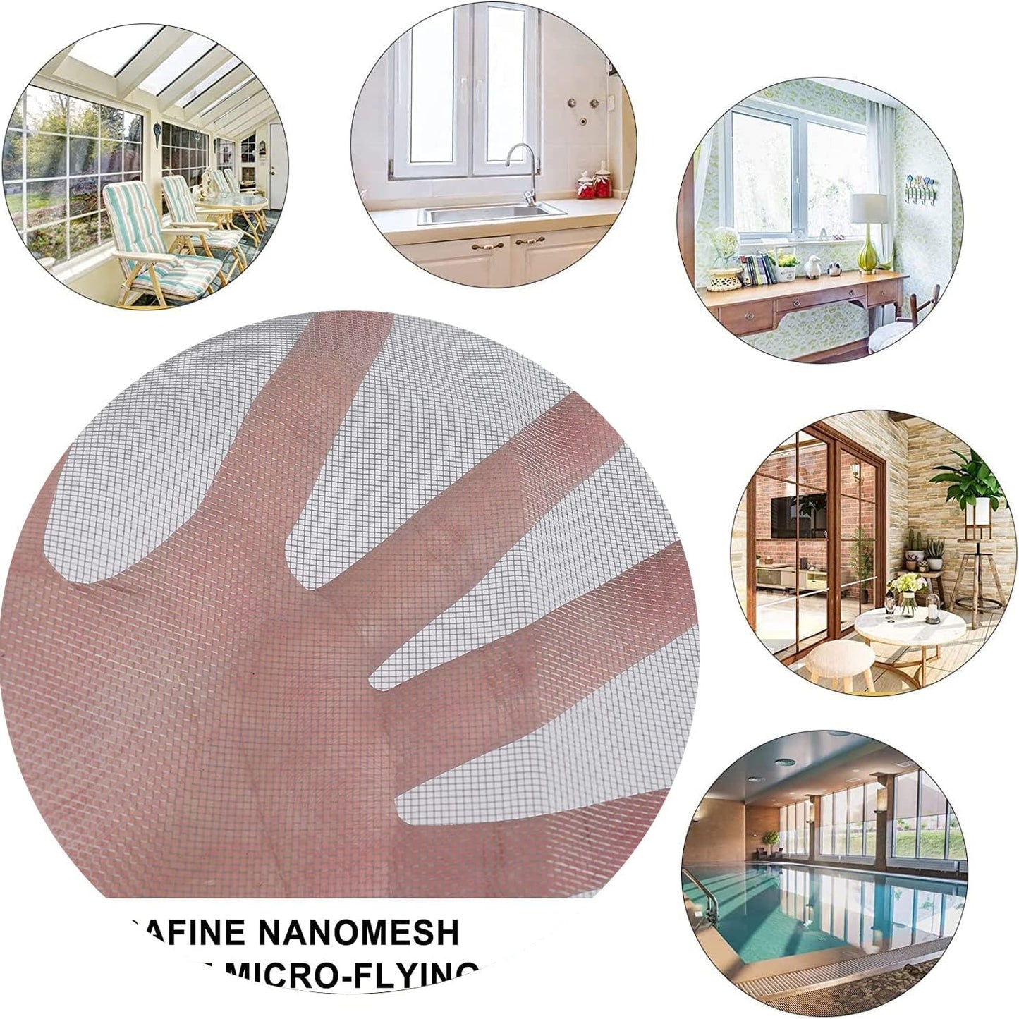  Magnetic Mosquito Net Window, Anti-Insect Curtain, Self Adhesive Mesh Curtain Magnetic Door, Mosquito Net Door Window Without Drilling