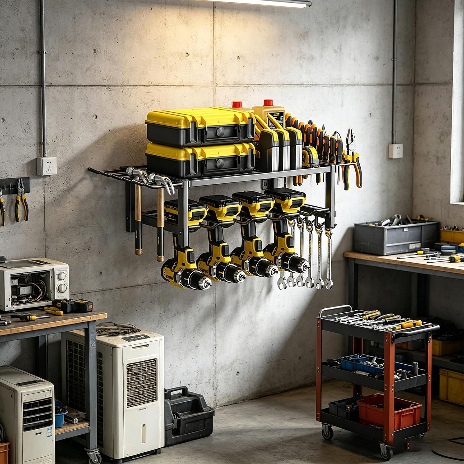  Support Mural Pour Outils électriques En Acier Robuste Pour Perceuses Et Accessoires, Garage, Atelier, Porte-outils Multifonction