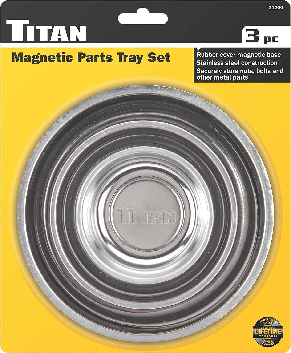  Titan 21260 Lot De 3 Plateaux Magnétiques