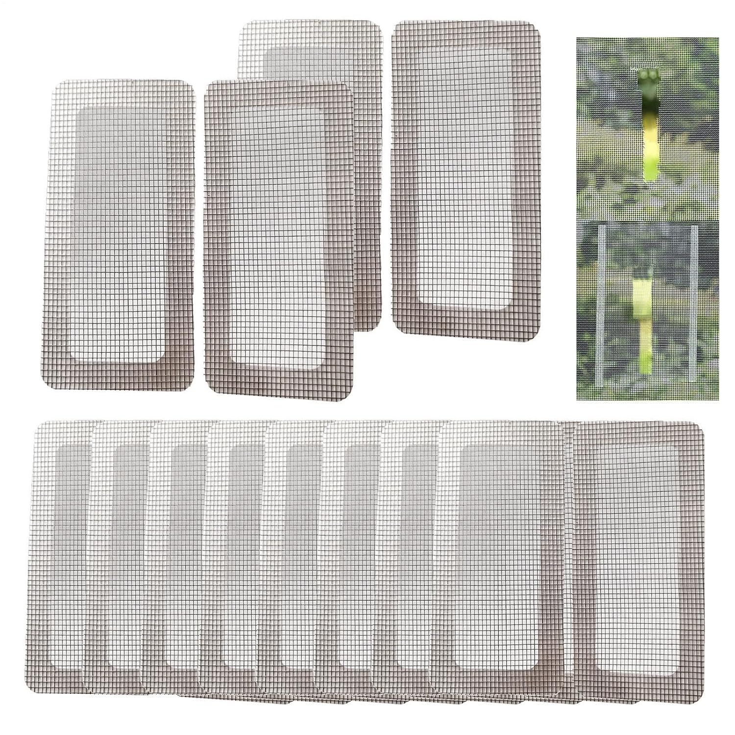  Ruban Adhésif Pour écran - Lot De 10 5 X 10 X 0,1 Cm 50 G Matériau Métallique | Patch Autocollant Imperméable, Fixation De Trous De Porte De Fenêtre, Film De Protection De Terrasse Intérieur Pour