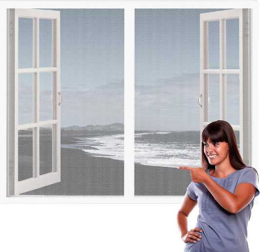  Magnetic Insect Repellent Curtain 98 X 113 Cm Magnetic Mosquito Net Door Magnets And Adhesive Strip For Living Room Window Balcony White