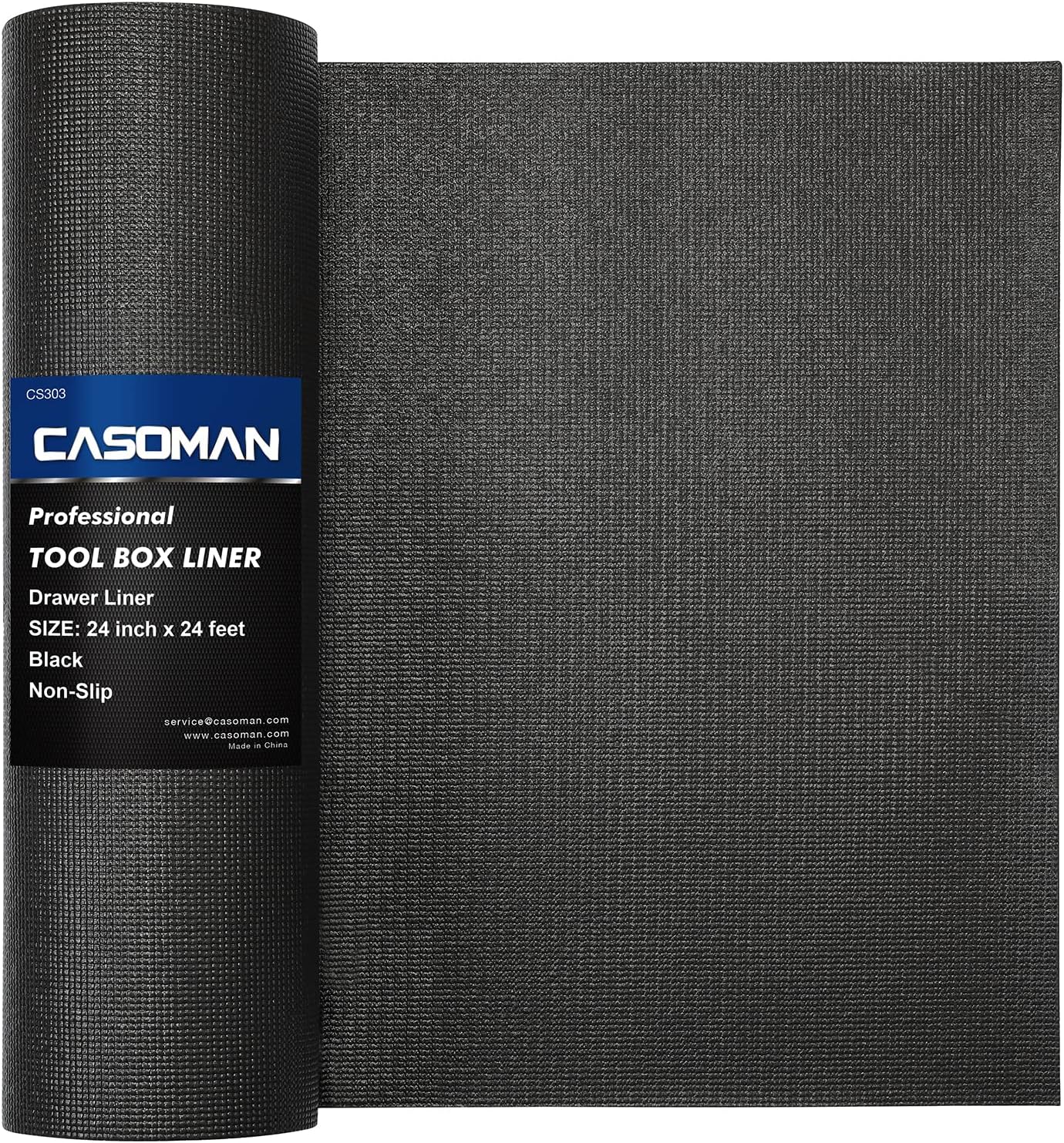  CASOMAN Revêtement De Boîte à Outils Professionnel Et Revêtement De Tiroir 61 Cm X 7,3 M, Facile à Couper En Caoutchouc Mousse Antidérapant, Tapis De Tiroir – Revêtement épais Réglable Pour Armoire