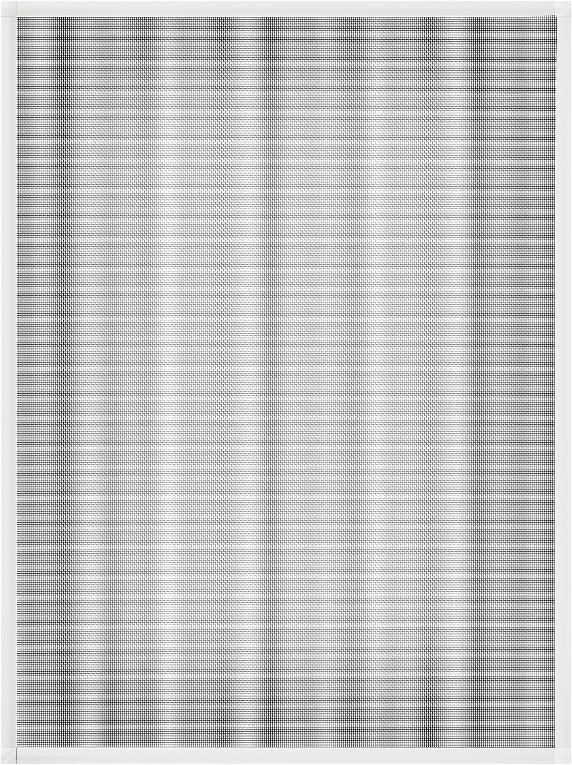  Amig - Sliding Screen For Windows | White Aluminium And Grey Fiberglass Mesh | Adjustable And Cut To Size | Quick Installation On Window Frame | 70 X 130 Cm